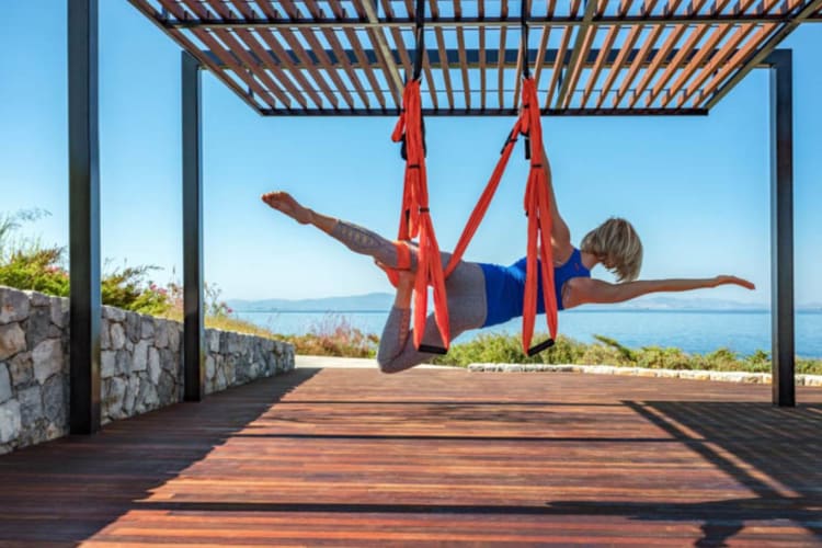Aerial yoga exercise